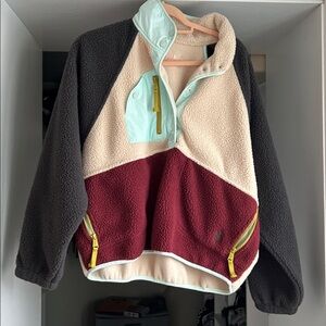 Free People Fleece Quarter Zip Pullover